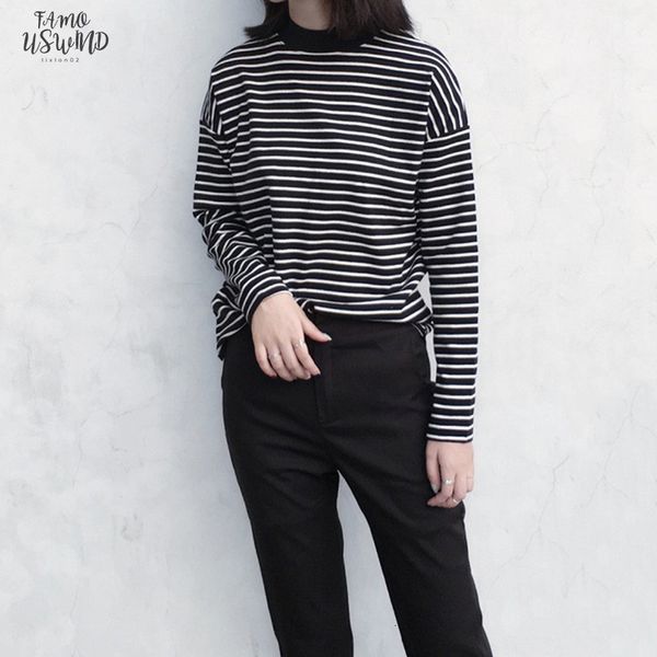 new women turtleneck korean style t shirt harajuku crop long women sleeved striped female t shirt summer casual, White
new women turtleneck korean style t shirt harajuku crop long women sleeved striped female t shirt summer casual, White
