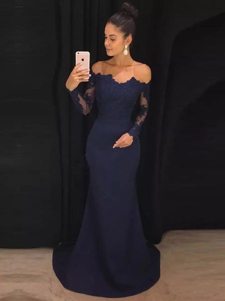 navy blue lace satin mermaid off shoulder bridesmaid dresses with long sleeves 2020 button back long prom dress, White;pink
navy blue lace satin mermaid off shoulder bridesmaid dresses with long sleeves 2020 button back long prom dress, White;pink