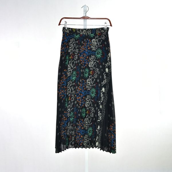 2019 french floral print pleat skirt mid-calf length women skirts sand spring j05, Black
2019 french floral print pleat skirt mid-calf length women skirts sand spring j05, Black