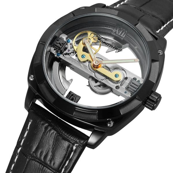 forsining mens automatic mechanical watches genuine leather watch skeleton transparent sport male wristwatch, Slivery;brown
forsining mens automatic mechanical watches genuine leather watch skeleton transparent sport male wristwatch, Slivery;brown