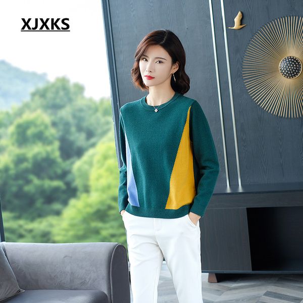 xjxks fashion color matching women sweater new 2019 autumn winter comfortable casual women cashmere knitted sweater pullover, White;black
xjxks fashion color matching women sweater new 2019 autumn winter comfortable casual women cashmere knitted sweater pullover, White;black