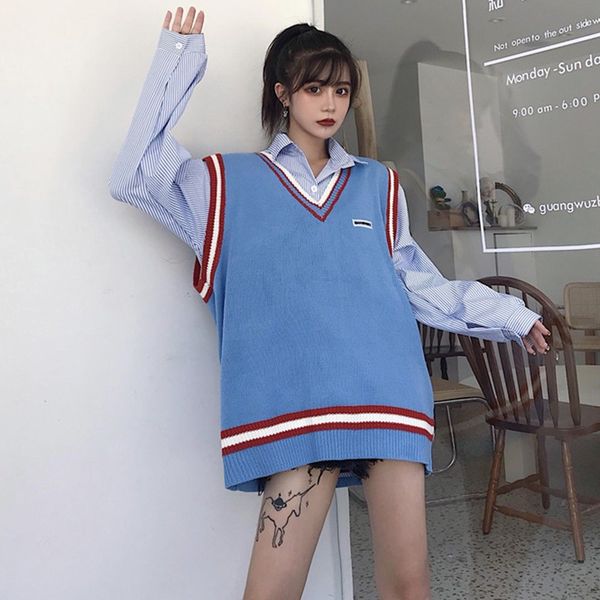 women kawaii striped blouse korean ladies blusas casual lapel long sleeve blouse, White
women kawaii striped blouse korean ladies blusas casual lapel long sleeve blouse, White