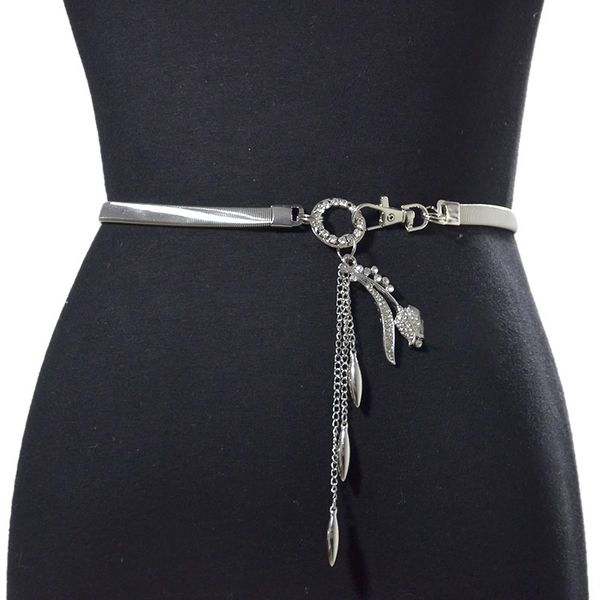 19 drill inlaid dress pendant waist chain women's decorative dress belt golden sweet pendant stretch belt, Black;brown
19 drill inlaid dress pendant waist chain women's decorative dress belt golden sweet pendant stretch belt, Black;brown