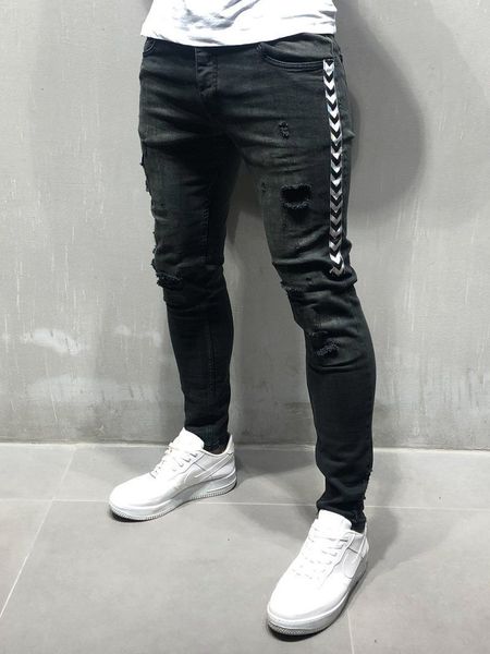 fashion-skinny long designer mens jeans fashion hole ribbon panelled slim pencil pants street hip-hop mens trousers, Blue
fashion-skinny long designer mens jeans fashion hole ribbon panelled slim pencil pants street hip-hop mens trousers, Blue