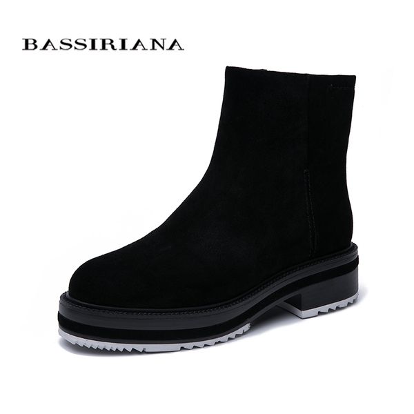 bassiriana2019 leather boots women winter boots black suede rubber sole women's shoes high quality
bassiriana2019 leather boots women winter boots black suede rubber sole women's shoes high quality