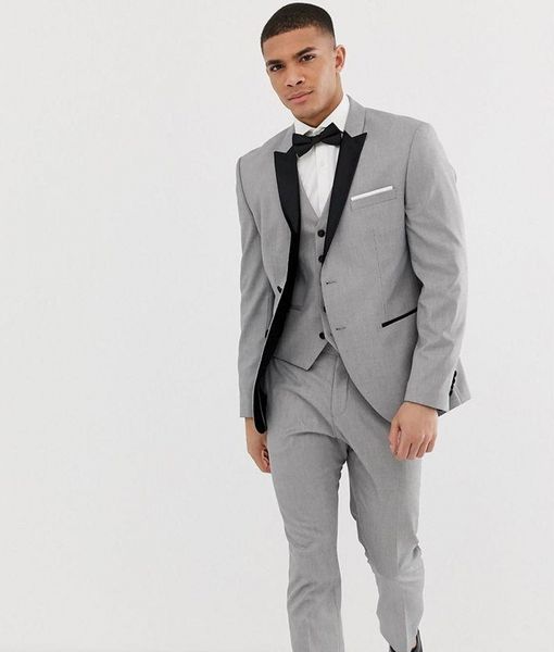 grey mens suits black lapel slim fit wedding suits for groom / groomsmen prom casual suits custom (jacket+pants+vest+bow, Black;gray
grey mens suits black lapel slim fit wedding suits for groom / groomsmen prom casual suits custom (jacket+pants+vest+bow, Black;gray