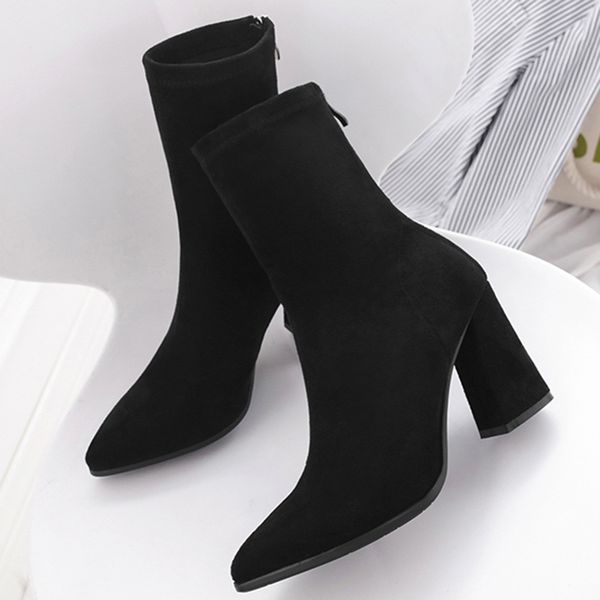 spring and autumn simple women's boots stiletto super high-heeled nightclub pedicure was thin pointed stretch boot#n4, Black
spring and autumn simple women's boots stiletto super high-heeled nightclub pedicure was thin pointed stretch boot#n4, Black