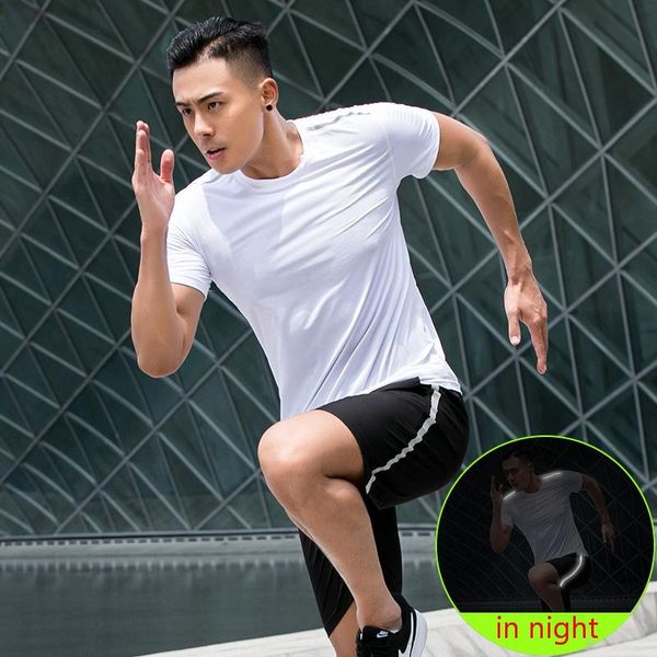 2pieces new summer t-shirt&shorts set men sportwear flash reflective suits joggers night running jogging sets, Gray
2pieces new summer t-shirt&shorts set men sportwear flash reflective suits joggers night running jogging sets, Gray