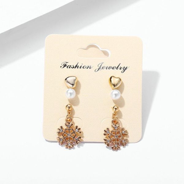women 3pairs christmas loving heart pearl bead diamante snowflower shape earrings originales pendientes mujer moda 2019 11.11, Silver
women 3pairs christmas loving heart pearl bead diamante snowflower shape earrings originales pendientes mujer moda 2019 11.11, Silver