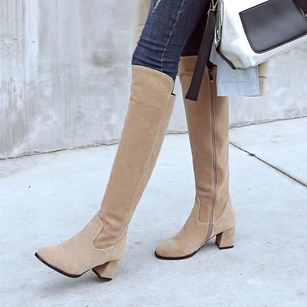 txcnmb 2019 winter female high heel over the knee boots women platform round toe shoes woman zipper comfortable long boots, Black
txcnmb 2019 winter female high heel over the knee boots women platform round toe shoes woman zipper comfortable long boots, Black