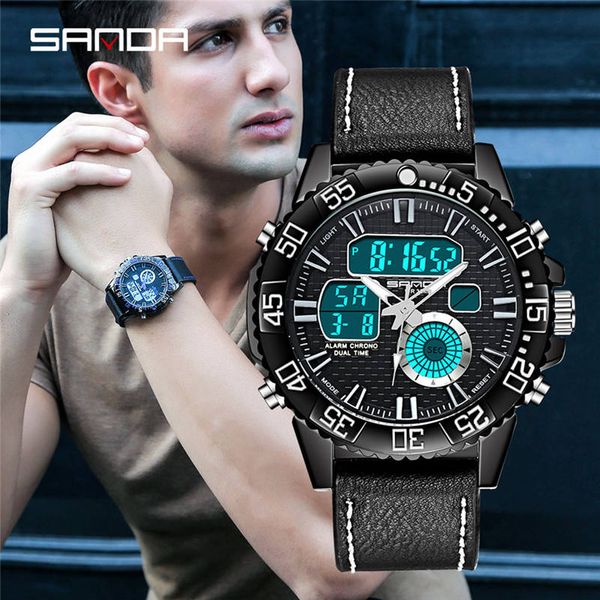 men sports watches sanda brand 2019 new sports led double display men's classic fashion electronic watch montre homme 661s10, Slivery;brown
men sports watches sanda brand 2019 new sports led double display men's classic fashion electronic watch montre homme 661s10, Slivery;brown