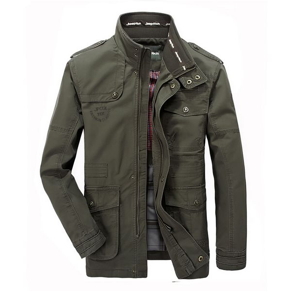 plus size 5xl 6xl 7xl 8xl brand afs jeep military jacket men cotton stand collar embroidery medium-long autumn jacket for male t5190617, Black;brown
plus size 5xl 6xl 7xl 8xl brand afs jeep military jacket men cotton stand collar embroidery medium-long autumn jacket for male t5190617, Black;brown