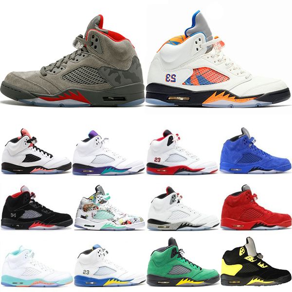 2019 New 5 5s Mens Basketball Shoes Wings Fresh Prince PSG Black White Camo Grey Laney Oreo Designer Shoe Sports Men Trainers Sneakers
2019 New 5 5s Mens Basketball Shoes Wings Fresh Prince PSG Black White Camo Grey Laney Oreo Designer Shoe Sports Men Trainers Sneakers