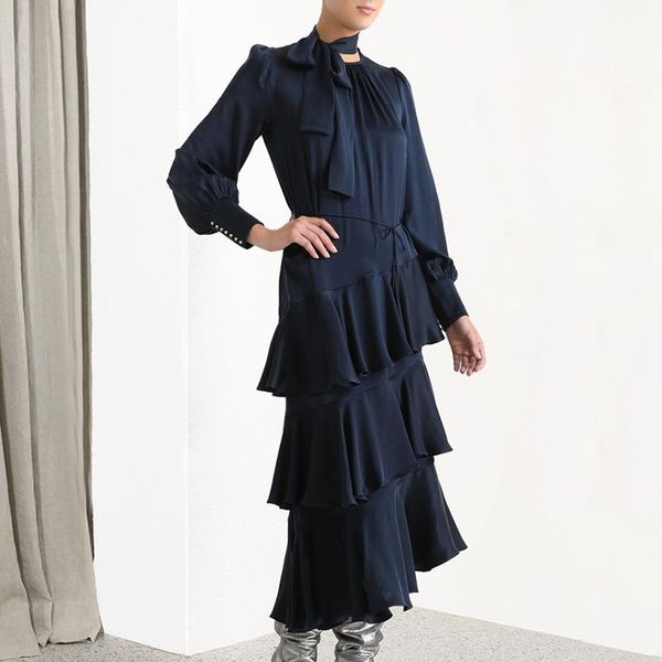 solid color womens casual dresses fashion bow falbala irregular panelled womens designer dresses luxury females clothing, Black;gray
solid color womens casual dresses fashion bow falbala irregular panelled womens designer dresses luxury females clothing, Black;gray