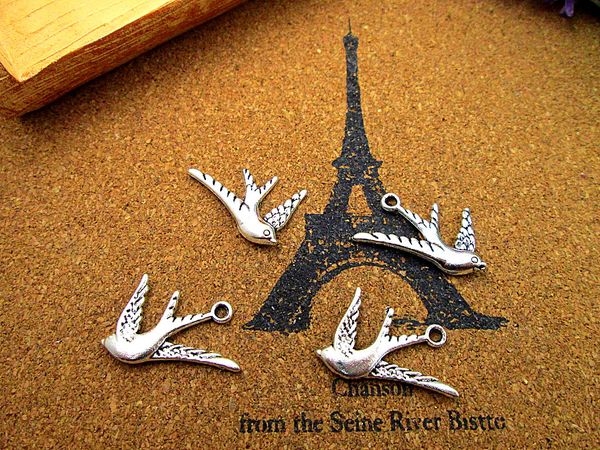 45pcs swallow charms silver tone 2 sided flying swallow charms pendant 26x17mm, Bronze;silver
45pcs swallow charms silver tone 2 sided flying swallow charms pendant 26x17mm, Bronze;silver