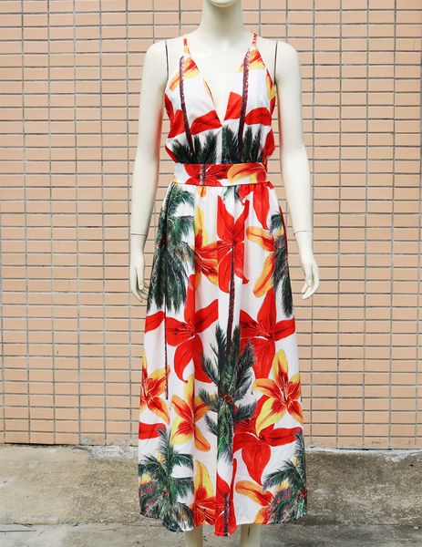 2020 european and american cross-border supply printed backless large swing dress spring and summer womens clothing, White;black
2020 european and american cross-border supply printed backless large swing dress spring and summer womens clothing, White;black