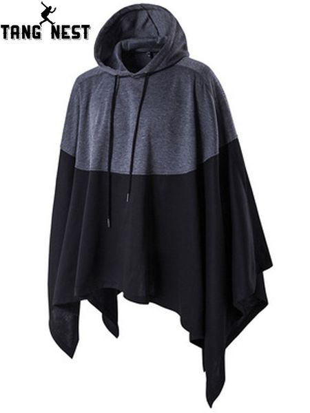 tangnest 2019 spring and autumn new men's large size casual cloak hooded influx men's cape sweatshirt mww1547, Black
tangnest 2019 spring and autumn new men's large size casual cloak hooded influx men's cape sweatshirt mww1547, Black