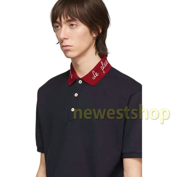 2020 summer collar classic logo embroidery polo short sleeves t shirt casual business polos t shirts solid street tee, White;black
2020 summer collar classic logo embroidery polo short sleeves t shirt casual business polos t shirts solid street tee, White;black