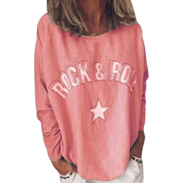 new fashion women sweatshirt cotton long sleeves rock&roll letter print sweatshirt female solid color casual pullovers, Black
new fashion women sweatshirt cotton long sleeves rock&roll letter print sweatshirt female solid color casual pullovers, Black