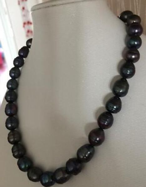 stunning 10-11mm baroque black red green pearl necklace 18 inches 14k, Silver
stunning 10-11mm baroque black red green pearl necklace 18 inches 14k, Silver