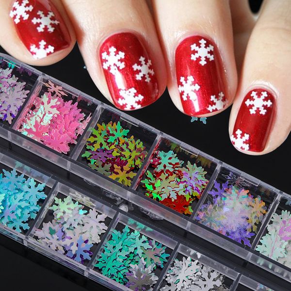 12 colors snowflakes nail art decoration sequins holographic christmas glitters paillette manicure gel polish accessory flakes, Silver;gold
12 colors snowflakes nail art decoration sequins holographic christmas glitters paillette manicure gel polish accessory flakes, Silver;gold