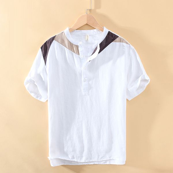 2020 summer new holiday style t-shirt men fashion pure linen colorblock t shirt casual men's clothing tees y2721, White;black
2020 summer new holiday style t-shirt men fashion pure linen colorblock t shirt casual men's clothing tees y2721, White;black