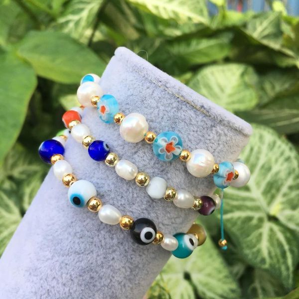 blue floret pattern pearls bracelet,irregular bead,eyes bead elastic stretch bracelet ,suitable as a gift, Black
blue floret pattern pearls bracelet,irregular bead,eyes bead elastic stretch bracelet ,suitable as a gift, Black