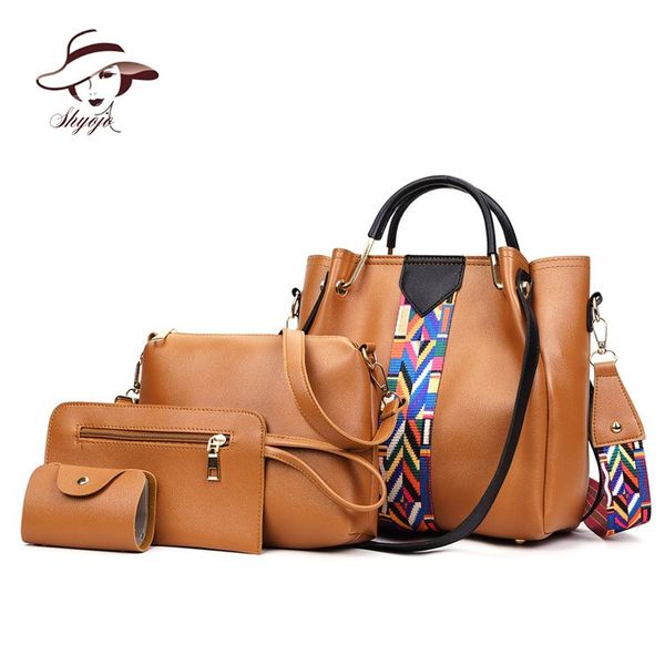 vintage 4 bags set handbags fashion women bags female shoulder ladies pu leather handbags bolsa feminina
vintage 4 bags set handbags fashion women bags female shoulder ladies pu leather handbags bolsa feminina