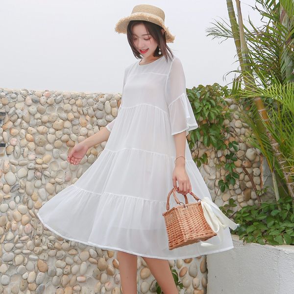 korean fashion maternity dress summer dress large size new holiday wind chiffon fashion pregnancy skirt, White
korean fashion maternity dress summer dress large size new holiday wind chiffon fashion pregnancy skirt, White