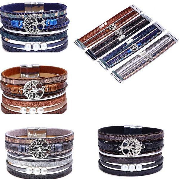 fashion pu leather pearl beads bracelets 2019 new tree of life pendant bracelet bohemian rope bracelets bangles for women kka8002, Black
fashion pu leather pearl beads bracelets 2019 new tree of life pendant bracelet bohemian rope bracelets bangles for women kka8002, Black