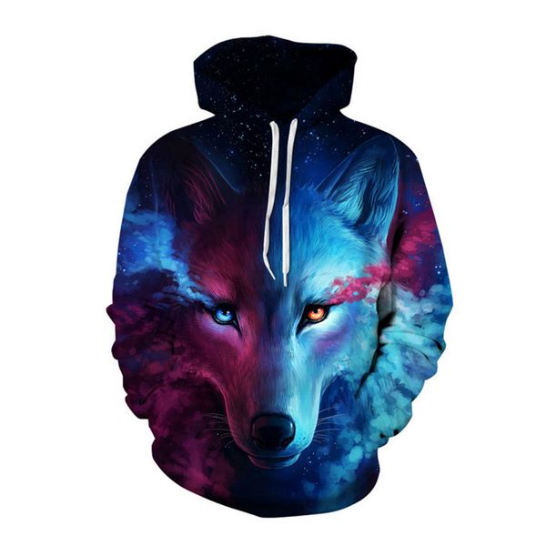 men spring 3d digital print hoodies long sleeves pockets loose pullover casual wolf galaxy men, Black
men spring 3d digital print hoodies long sleeves pockets loose pullover casual wolf galaxy men, Black