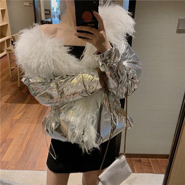 fashion chic thick white imitation lamb faux fur coats women slim warm padded coat female winter loose parkas silver jackets, Black
fashion chic thick white imitation lamb faux fur coats women slim warm padded coat female winter loose parkas silver jackets, Black