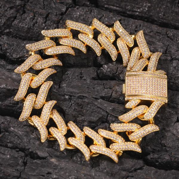 20mm full iced out cz hip hop heavy thorns cuban bracelet chain bracelets for women men jewelry gold silver, Black
20mm full iced out cz hip hop heavy thorns cuban bracelet chain bracelets for women men jewelry gold silver, Black