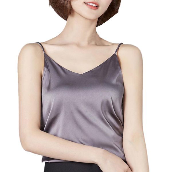 feitong women silk tank ladies causal camisole bottom blouse shirt satin cropped tank crop regata feminina new, White
feitong women silk tank ladies causal camisole bottom blouse shirt satin cropped tank crop regata feminina new, White