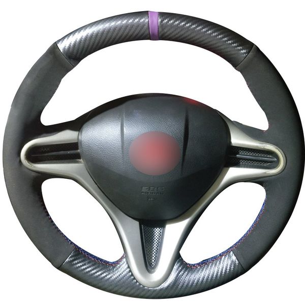carbon fiber leather black suede purple marker car steering wheel cover for honda civic civic 8 2006-2009 (3-spoke)
carbon fiber leather black suede purple marker car steering wheel cover for honda civic civic 8 2006-2009 (3-spoke)