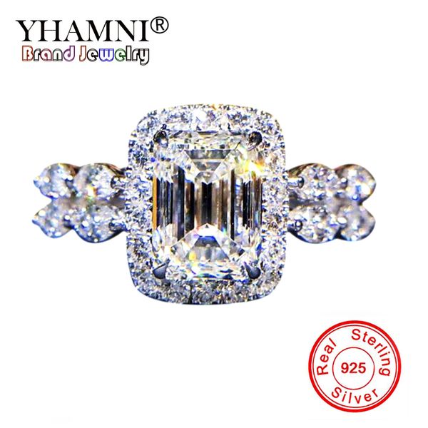 YHAMNI Fashion Jewelry Cubic Zirconia Crystal Engagement Ring Solid 925 Sterling Silver Wedding Band Rings For Women Gifts LR1029
YHAMNI Fashion Jewelry Cubic Zirconia Crystal Engagement Ring Solid 925 Sterling Silver Wedding Band Rings For Women Gifts LR1029
