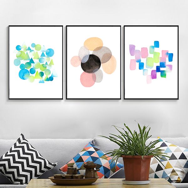 modern minimalist canvas painting abstract colorful geometric graffiti print poster watercolor wall art picture for nursery room
modern minimalist canvas painting abstract colorful geometric graffiti print poster watercolor wall art picture for nursery room