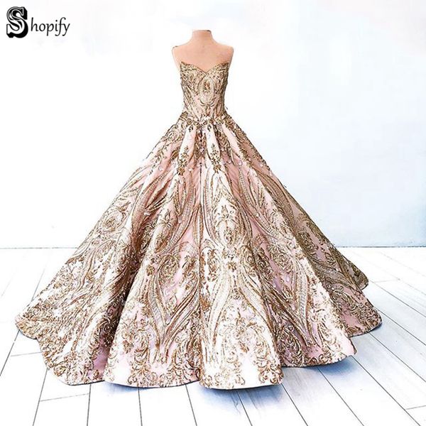 elegant new arabic rose gold sequin party gown dubai puffy sweetheat long evening dress 2019, White;black
elegant new arabic rose gold sequin party gown dubai puffy sweetheat long evening dress 2019, White;black