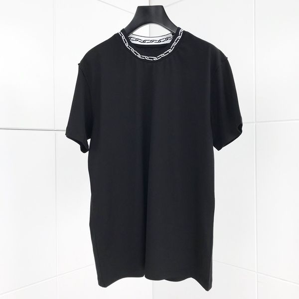 2020 new style mens short sleeve summer t shirt slim men women casual tees neck chain printing t shirts for men's tees, White;black
2020 new style mens short sleeve summer t shirt slim men women casual tees neck chain printing t shirts for men's tees, White;black