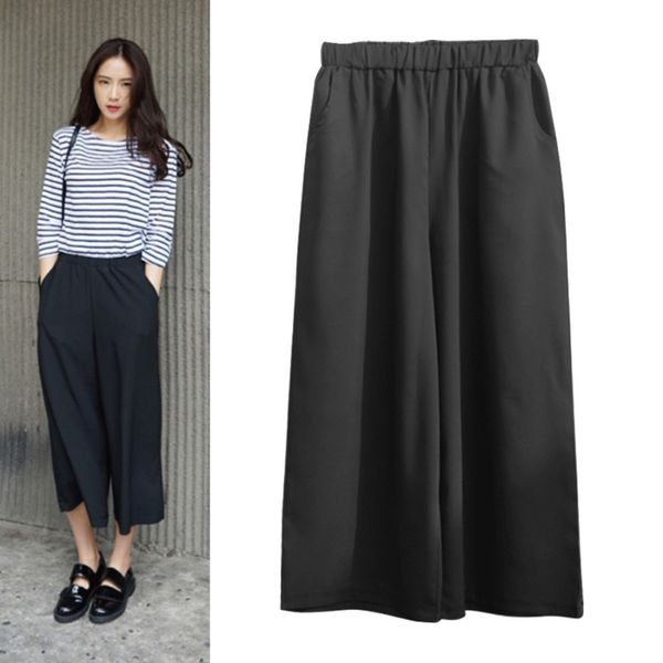 spring summer fashion high waist chiffon wide leg pants female plus size loose casual nine yards pants trouser women, Black;white
spring summer fashion high waist chiffon wide leg pants female plus size loose casual nine yards pants trouser women, Black;white