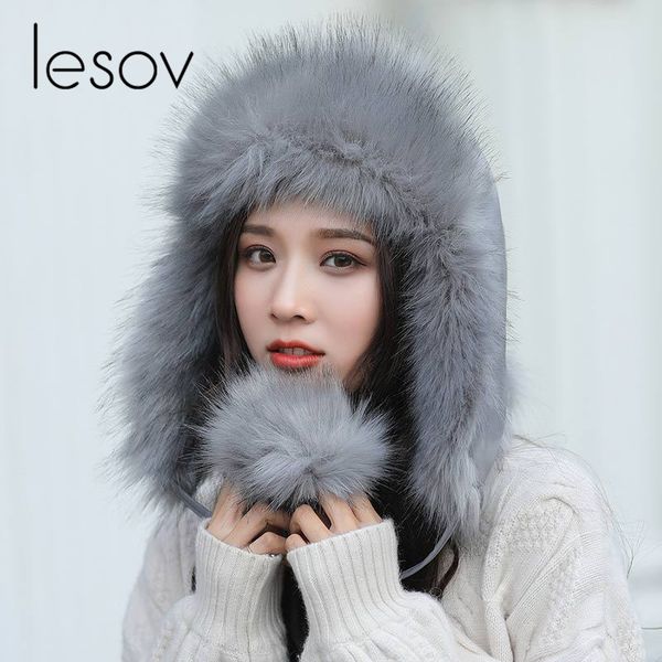 lesov new pu leather faux fur women's russian style winter hats trapper skiing snow caps earflap plush ball lace-up bomber hats, Blue;gray
lesov new pu leather faux fur women's russian style winter hats trapper skiing snow caps earflap plush ball lace-up bomber hats, Blue;gray