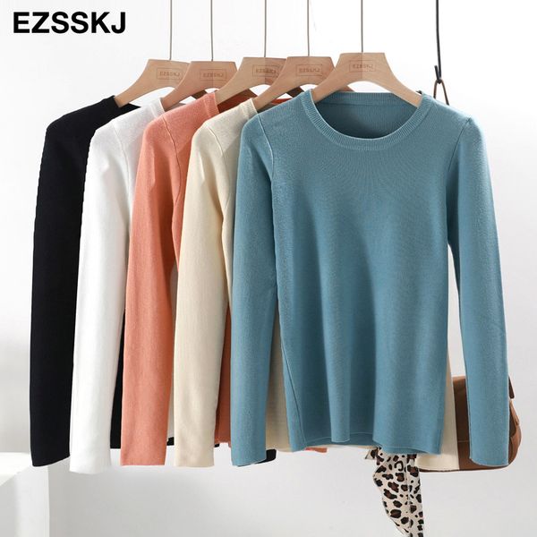 casual o-neck basic autumn winter sweater women solid gentle color knit sweater pullovers long sleeve soft female jumper top, White;black
casual o-neck basic autumn winter sweater women solid gentle color knit sweater pullovers long sleeve soft female jumper top, White;black