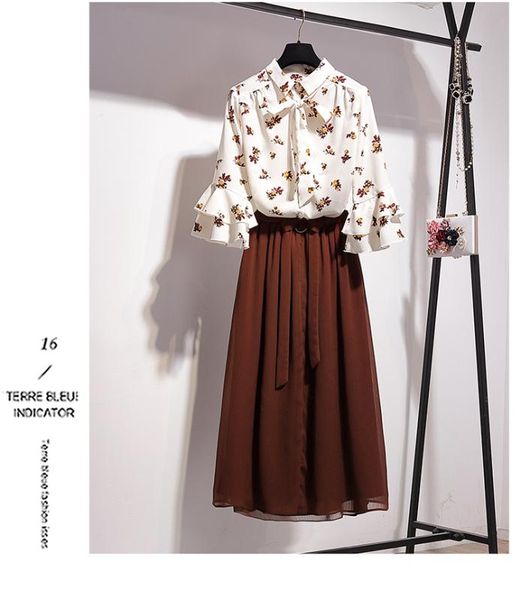 large size two piece set women's summer new temperament skirt +pring chiffon blouse shirt office lady suit girls skirts sets, White
large size two piece set women's summer new temperament skirt +pring chiffon blouse shirt office lady suit girls skirts sets, White