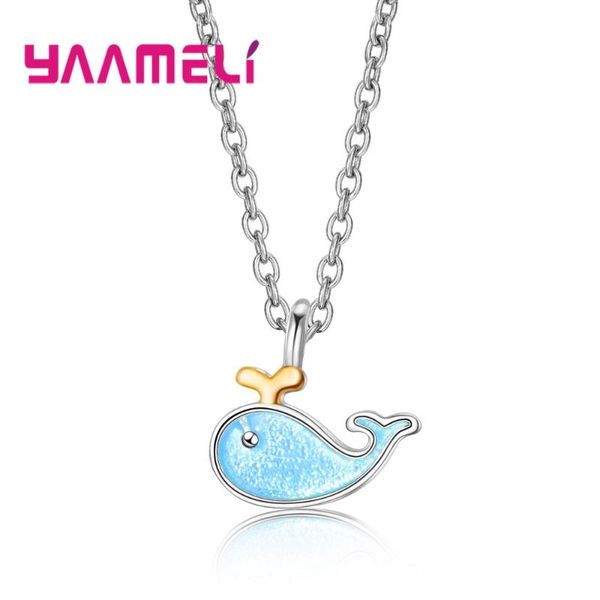 pendant necklaces lovely cute gifts for girls daughter blue whale charms necklace 925 sterling silver enamel handmade fashion accessories
pendant necklaces lovely cute gifts for girls daughter blue whale charms necklace 925 sterling silver enamel handmade fashion accessories
