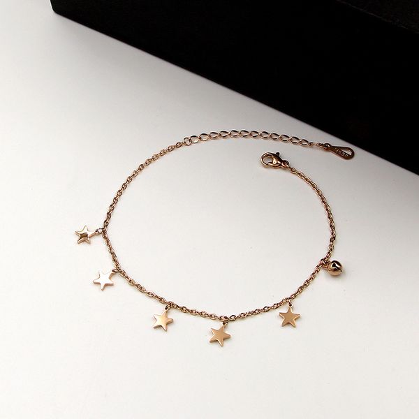 women accessories stainless steel star ball link chains anklets rose gold color girl anklets wholesale wedding party gift, Red;blue
women accessories stainless steel star ball link chains anklets rose gold color girl anklets wholesale wedding party gift, Red;blue