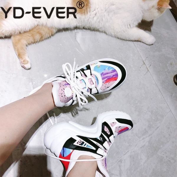 new graffiti printing colorful dad shoes increased heel breathable women chunky trainers lace up casual leather sneakers, Black
new graffiti printing colorful dad shoes increased heel breathable women chunky trainers lace up casual leather sneakers, Black