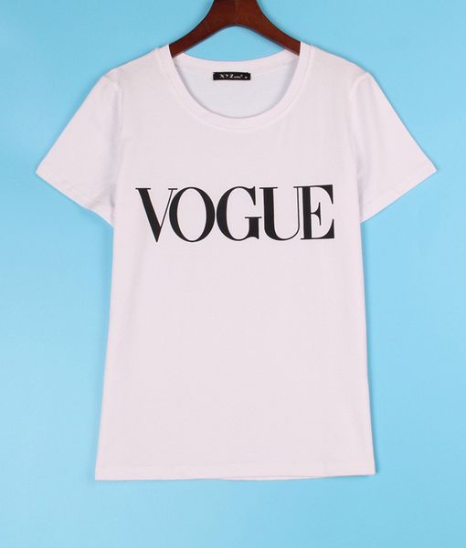 fashion printed short - sleeved t shirt fashionable joker vogue letter printed women's t shirt big size, White;black
fashion printed short - sleeved t shirt fashionable joker vogue letter printed women's t shirt big size, White;black