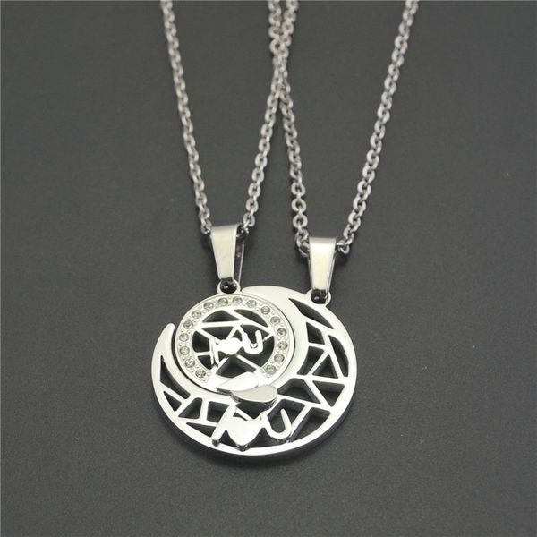 romantic hollow out sun & moon crystal rhinestone pendant couples necklace for lovers valentine's day gift fea889, Silver
romantic hollow out sun & moon crystal rhinestone pendant couples necklace for lovers valentine's day gift fea889, Silver