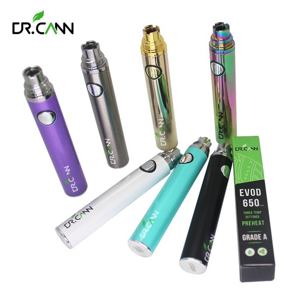 Dr.cann EVOD Батарея 650/900/1100 мАч Vape Pen батареи Батареи Variable напряжения для 510 Thread Керамический картридж Vape MT3 CE4 Atomizer E C 
Dr.cann EVOD Батарея 650/900/1100 мАч Vape Pen батареи Батареи Variable напряжения для 510 Thread Керамический картридж Vape MT3 CE4 Atomizer E C