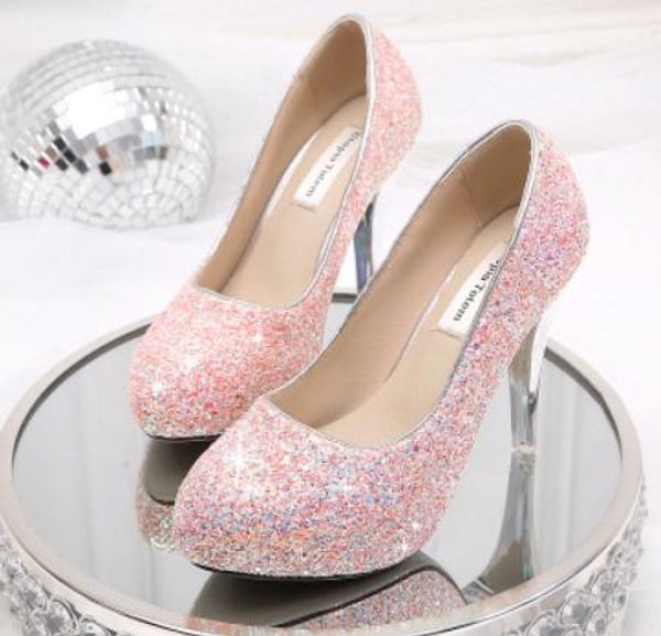 2019 women's shoes in spring and autumn with new style high heel fine heel round head waterproof table sequined cloth@2305, Black
2019 women's shoes in spring and autumn with new style high heel fine heel round head waterproof table sequined cloth@2305, Black